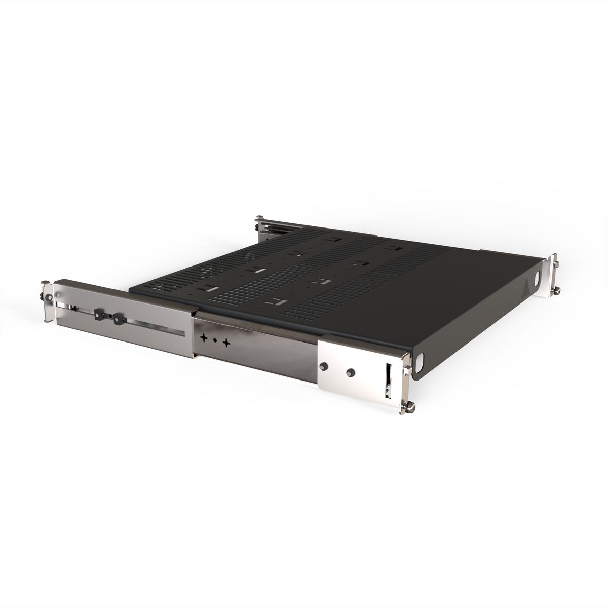 SCHROFF Tablette télescopique 19" pour Varistar, Novastar, Eurorack, 70 kg, RAL 7021, 553W 600D