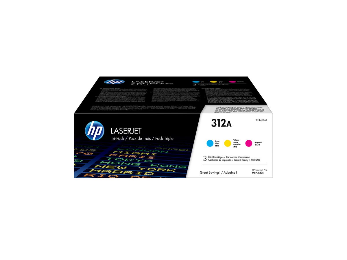 HP Cartouche 312A toner Cyan Tri-Pack