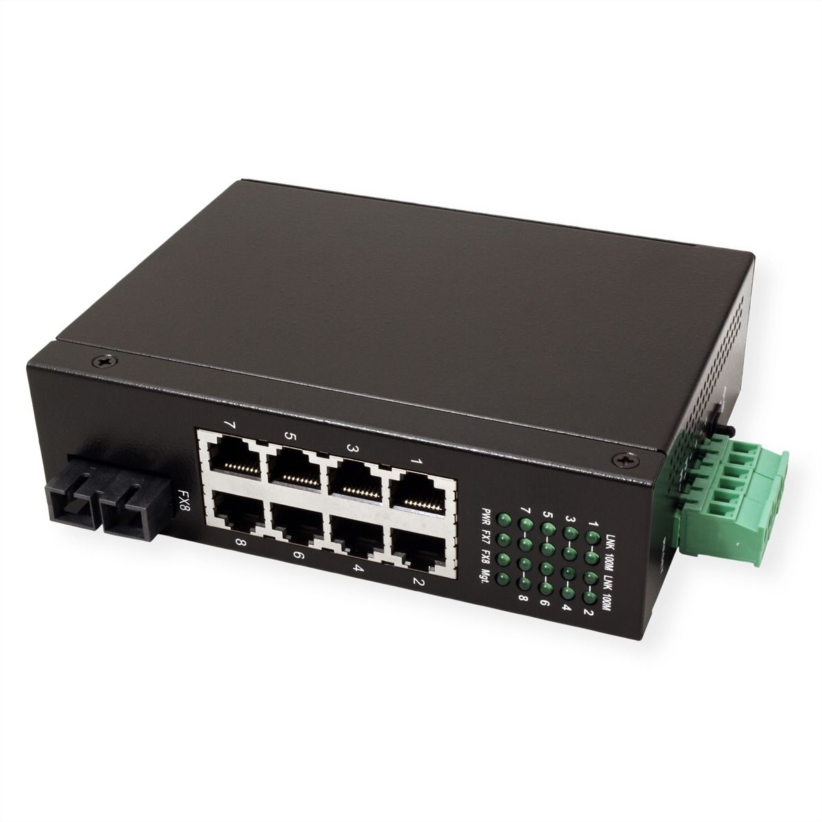 ROLINE Switch industriel 7x RJ-45, 1x SC, non administrable
