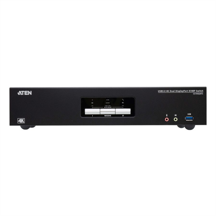 ATEN CS1942ATC Commutateur KVMP™ à 2 ports USB 3.0 4K DisplayPort à double écran pour ATC