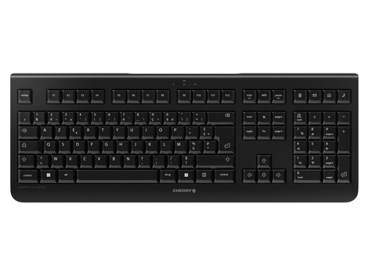 CHERRY KW 3000 clavier RF sans fil AZERTY Français Noir