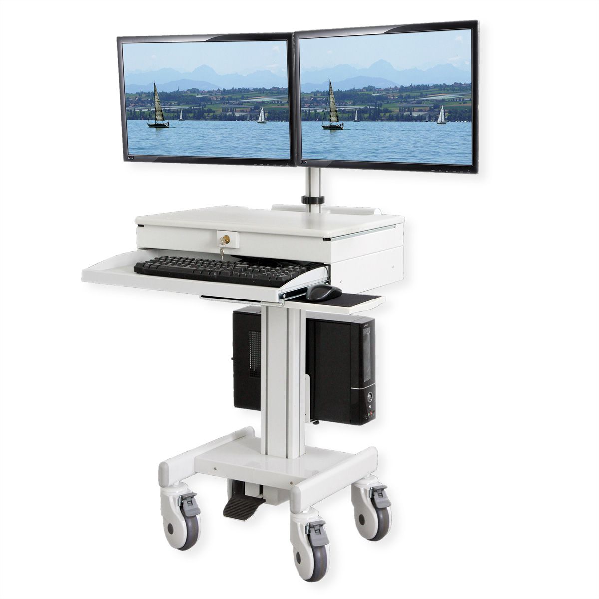 ROLINE Support sur roues PC / LCD réglable en hauteur