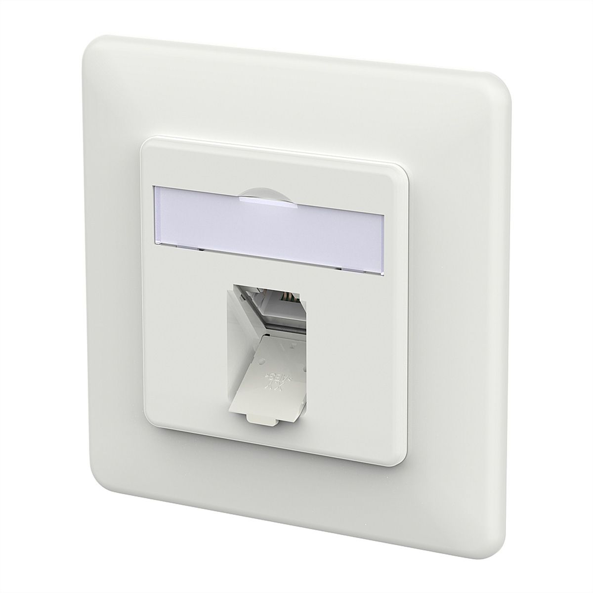 METZ CONNECT E-DAT C6A LSA++ Prise, 1 port, encastré (UP), blanc signalisation brillant