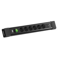 BACHMANN CONNECTUS 6xUTE 1xinterrupteur, 1xUSB C/C 45W L=2,0m CEE7/7 noir