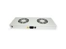 ROLINE 19" Unité de ventilation, 2 ventilateurs, Thermostat gris