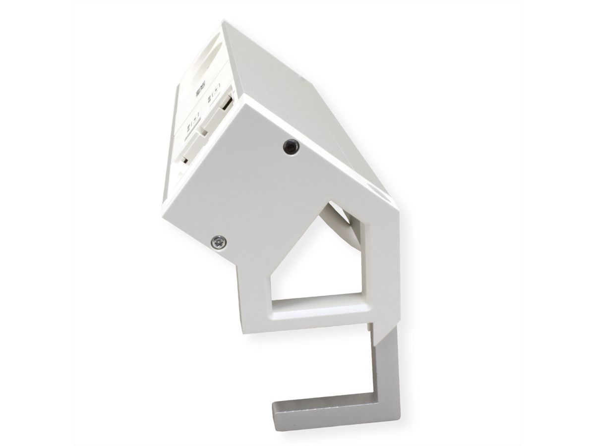 BACHMANN DESK2 ALU WHITE 2xUTE 1xCM 1xUSB A/C 22W 0,2m GST18