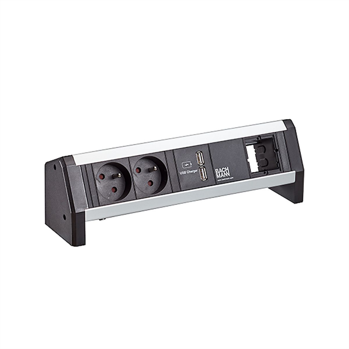 BACHMANN DESK 2xUTE 35° 1xUSB Charger 1xCM courant 1,0m GST18