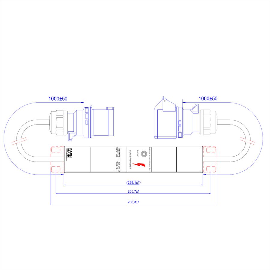 BACHMANN ALU 1U VM 1xSPD sans LED