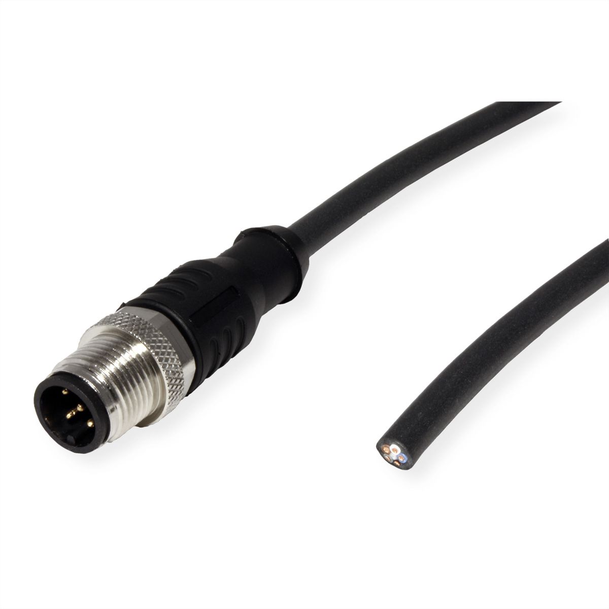 METZ CONNECT Câble de capteur/actionneur M12, codage A, M12 connecteur droit - extrémité ouverte, non blind, 5 pôles, PUR, 1 m