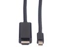 VALUE Mini DisplayPort Câble, Mini DP - UHDTV, M/M, noir, 1 m