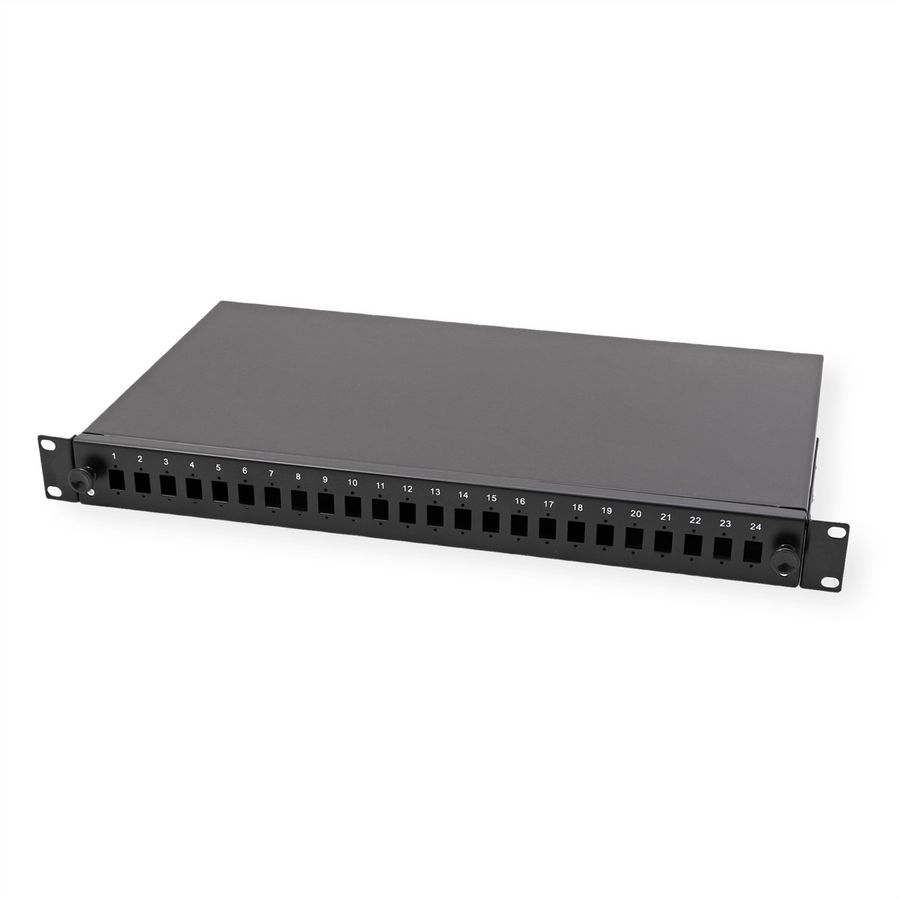 VALUE Panneau de brassage vide 1 UH, amovible, 24x SC SX / LC DX