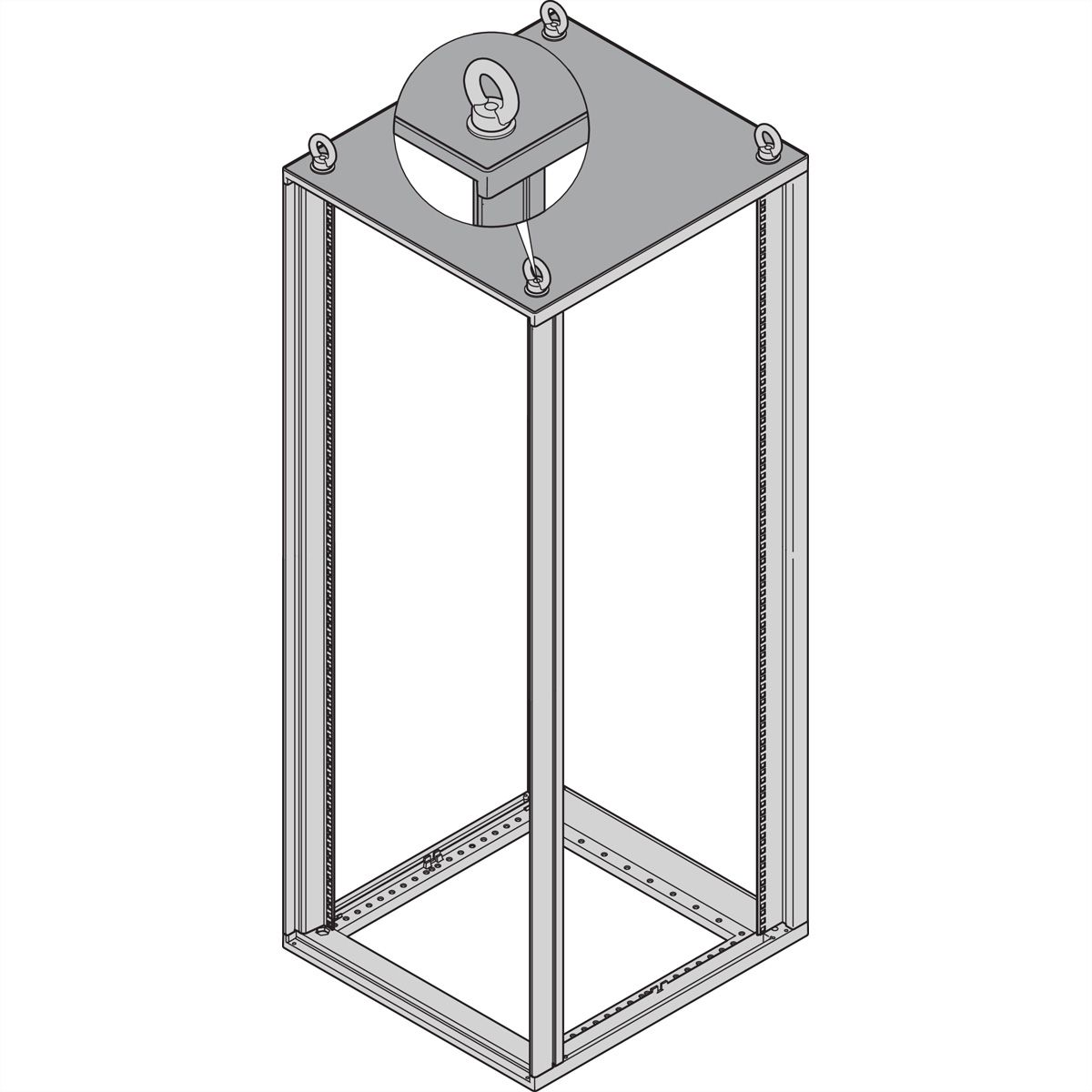SCHROFF Novastar Oeillets de levage pour couvercle affleurant