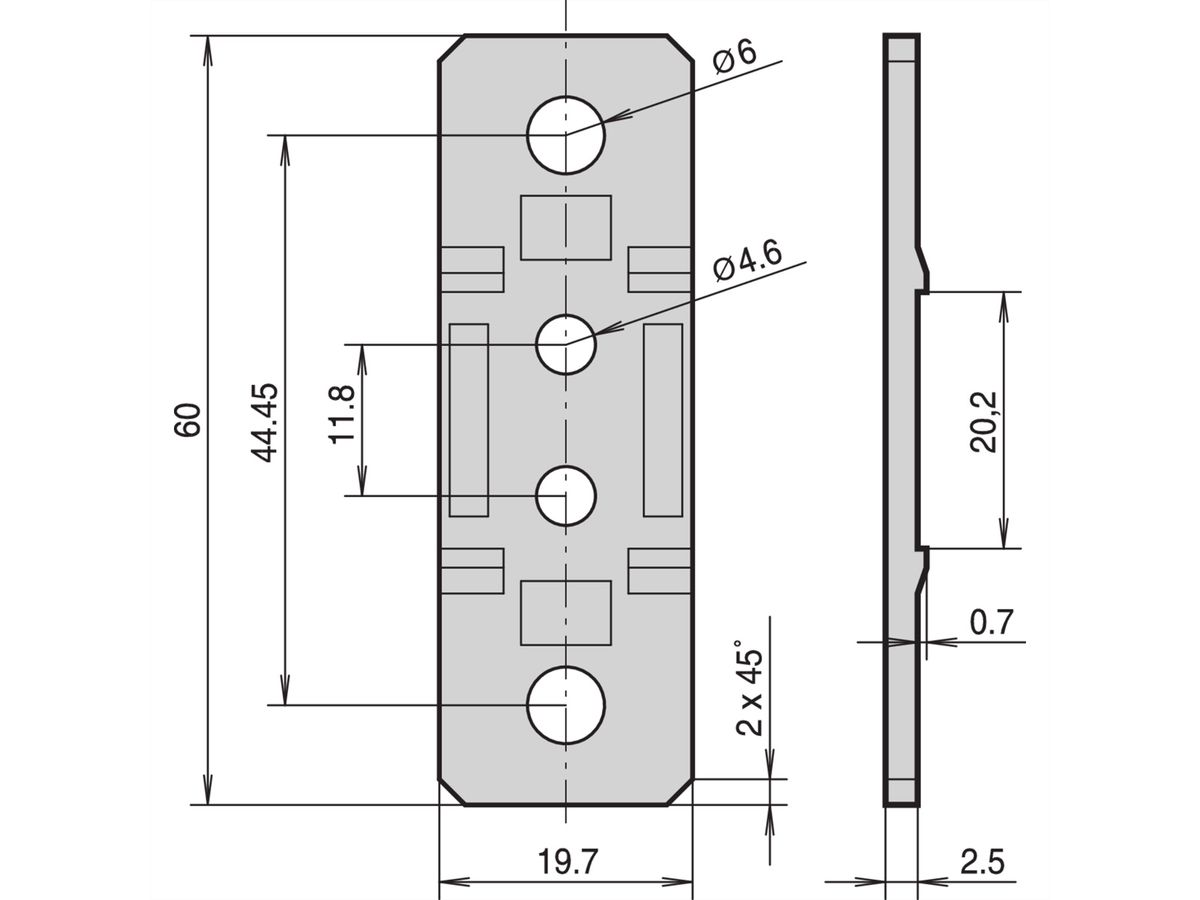 SCHROFF Support de connexion, EuropacPRO