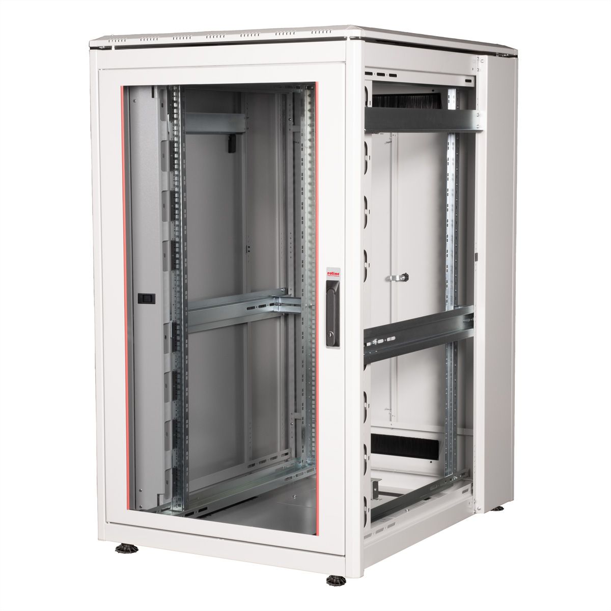 ROLINE 19" Baie réseau Pro 26U, 800x1000 LxP Porte verre gris
