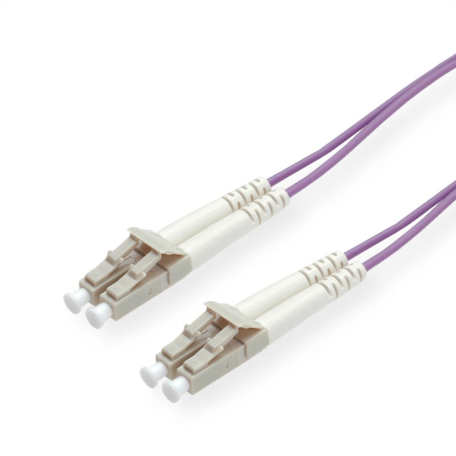 ROLINE Câble FO 50/125µm, LC/LC, OM4, violet, 0,5 m