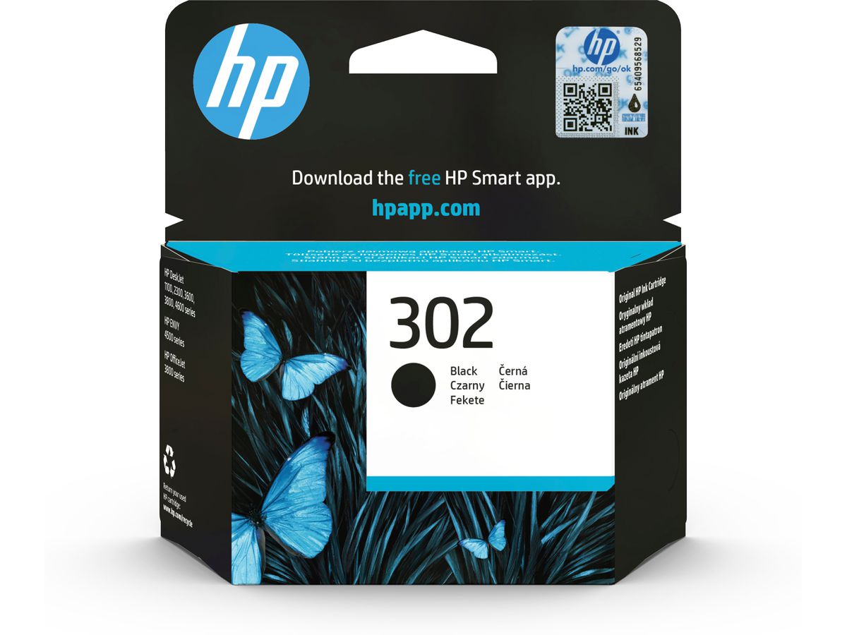 HP 302 Cartouche d’encre noire authentique