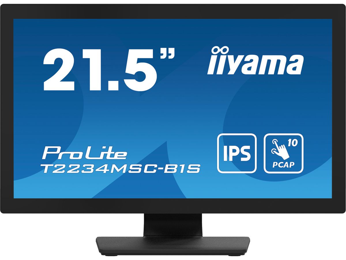 iiyama ProLite T2234MSC-B1S écran plat de PC 54,6 cm (21.5") 1920 x 1080 pixels Full HD Écran tactile Noir