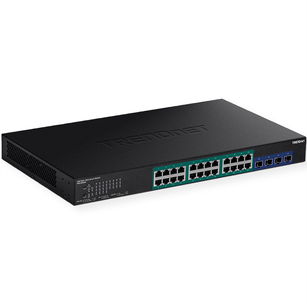 TRENDnet TPE-30284 Switch PoE+ web smart Gigabit à 28 ports avec logements SFP+ 10G