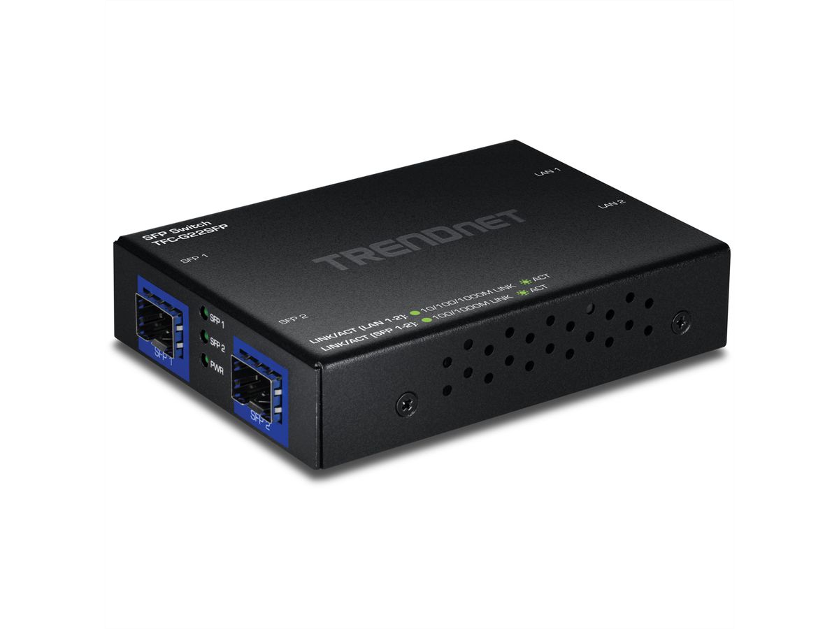 TRENDnet TFC-G22SFP Switch Gigabit à 4 ports avec 2 logements SFP