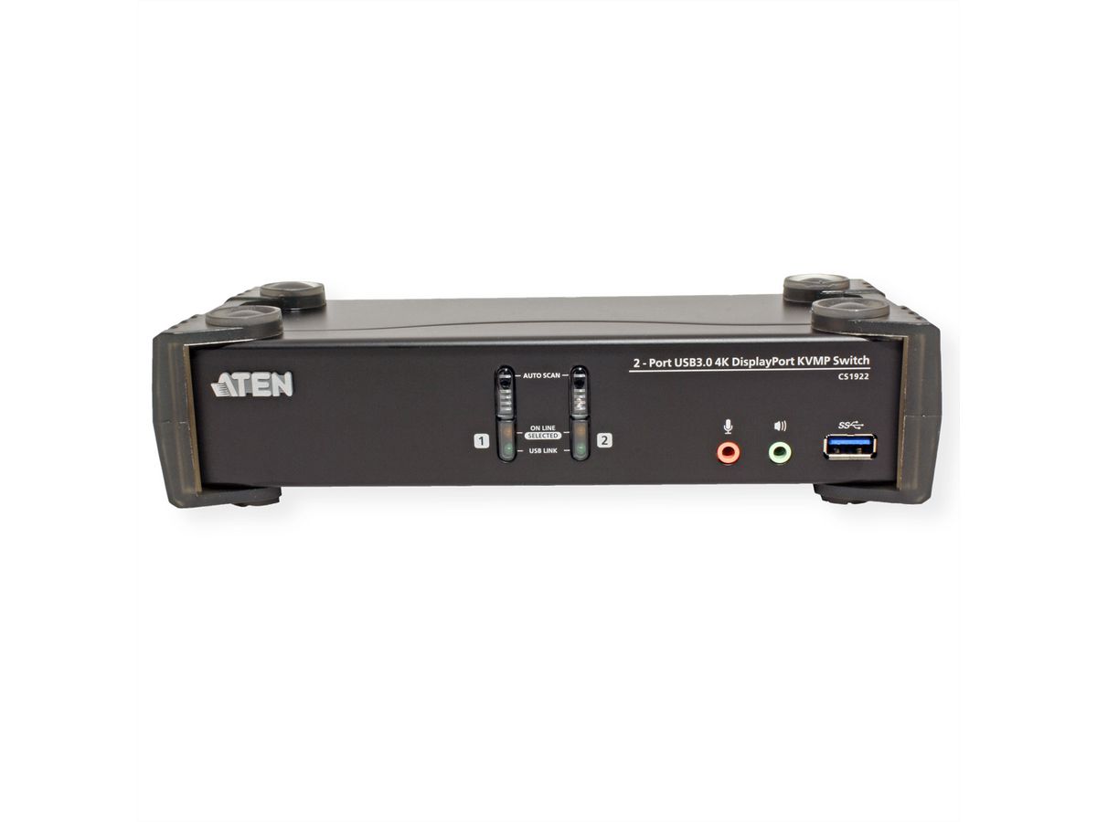 ATEN CS1922 Commutateur KVMP DisplayPort 4K 2 ports USB 3.0