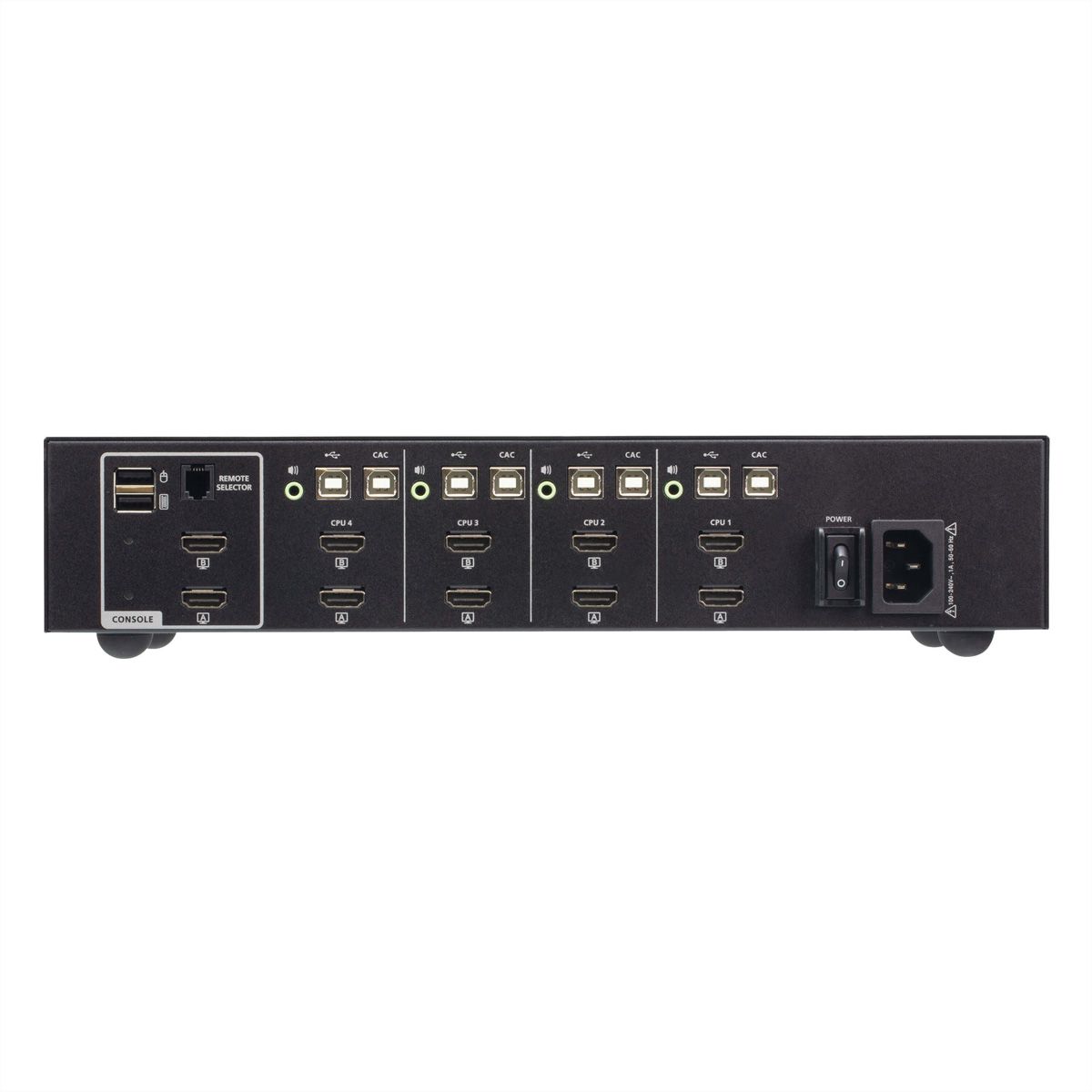 ATEN CS1144H4C Commutateur KVM sécurisé HDMI à 4 ports USB et double affichage avec CAC