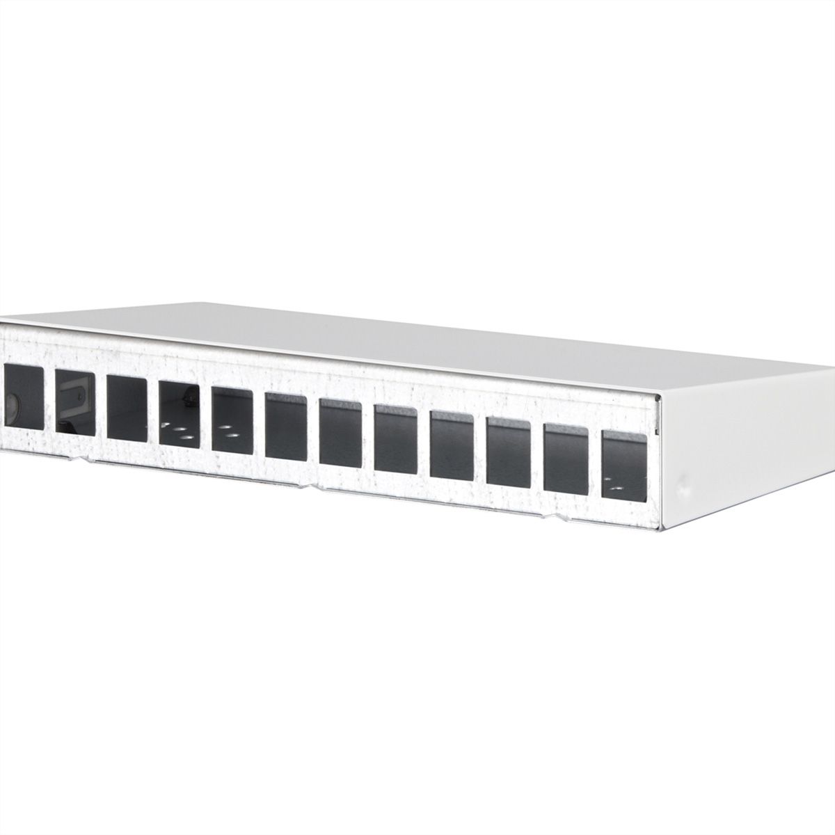 METZ CONNECT  Keystone boîtier en saillie 12 ports blanc pur, non équipé