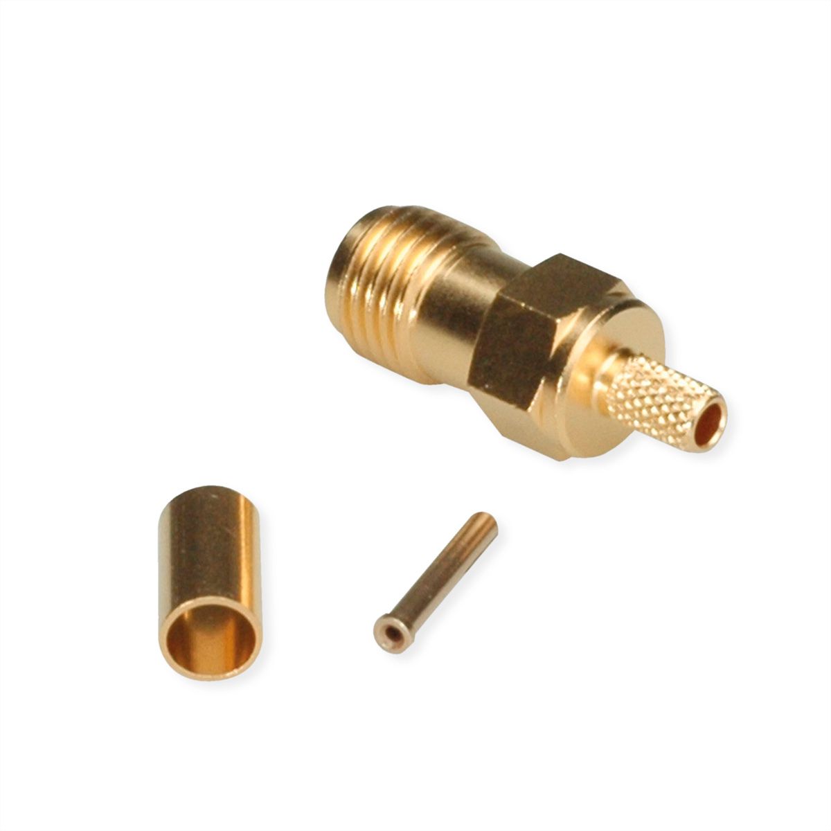 TELEGÄRTNER Prise SMA femelle pour RG-316/U, plaqué or Connexion à souder/à sertir