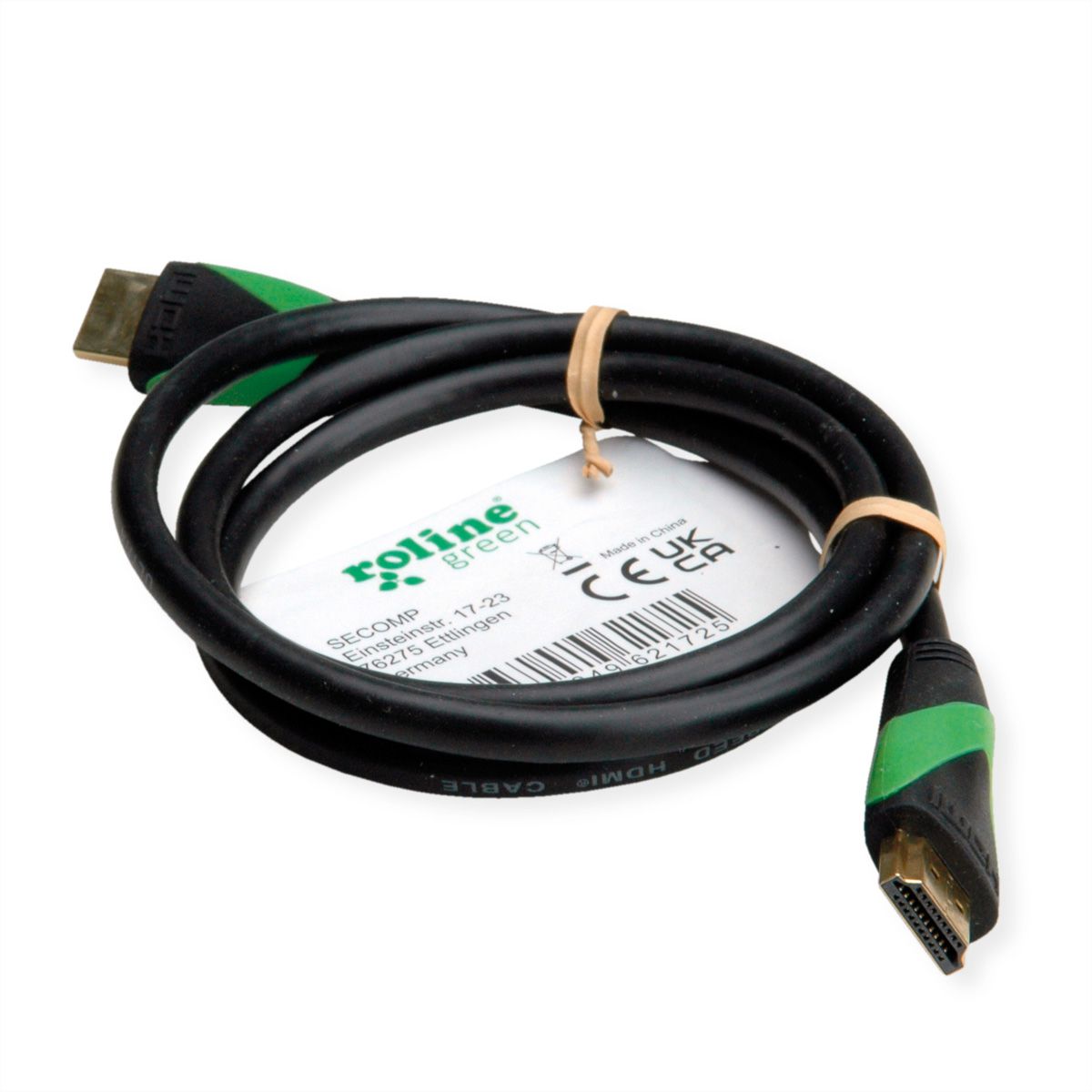 ROLINE GREEN ATC Câble HDMI avec Ethernet Ultra HD 8K, M/M, noir, 2 m