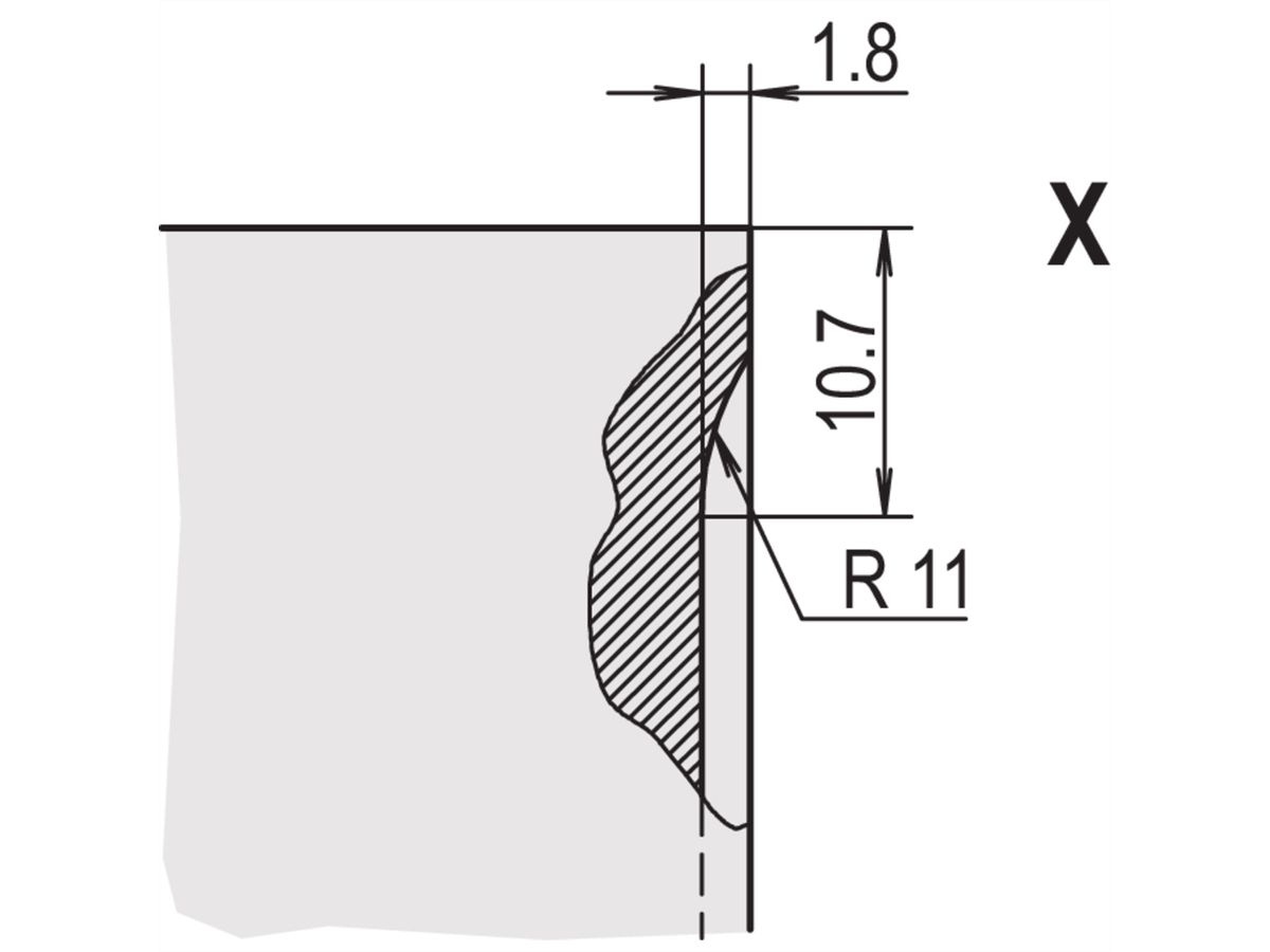 SCHROFF Face avant, plate, Refrofit Shielding, D-Sub Cutout, 3 U, 4 HP, 3 x 9 broches, 2,5 mm, alu, anodisé avant, conducteur arrière