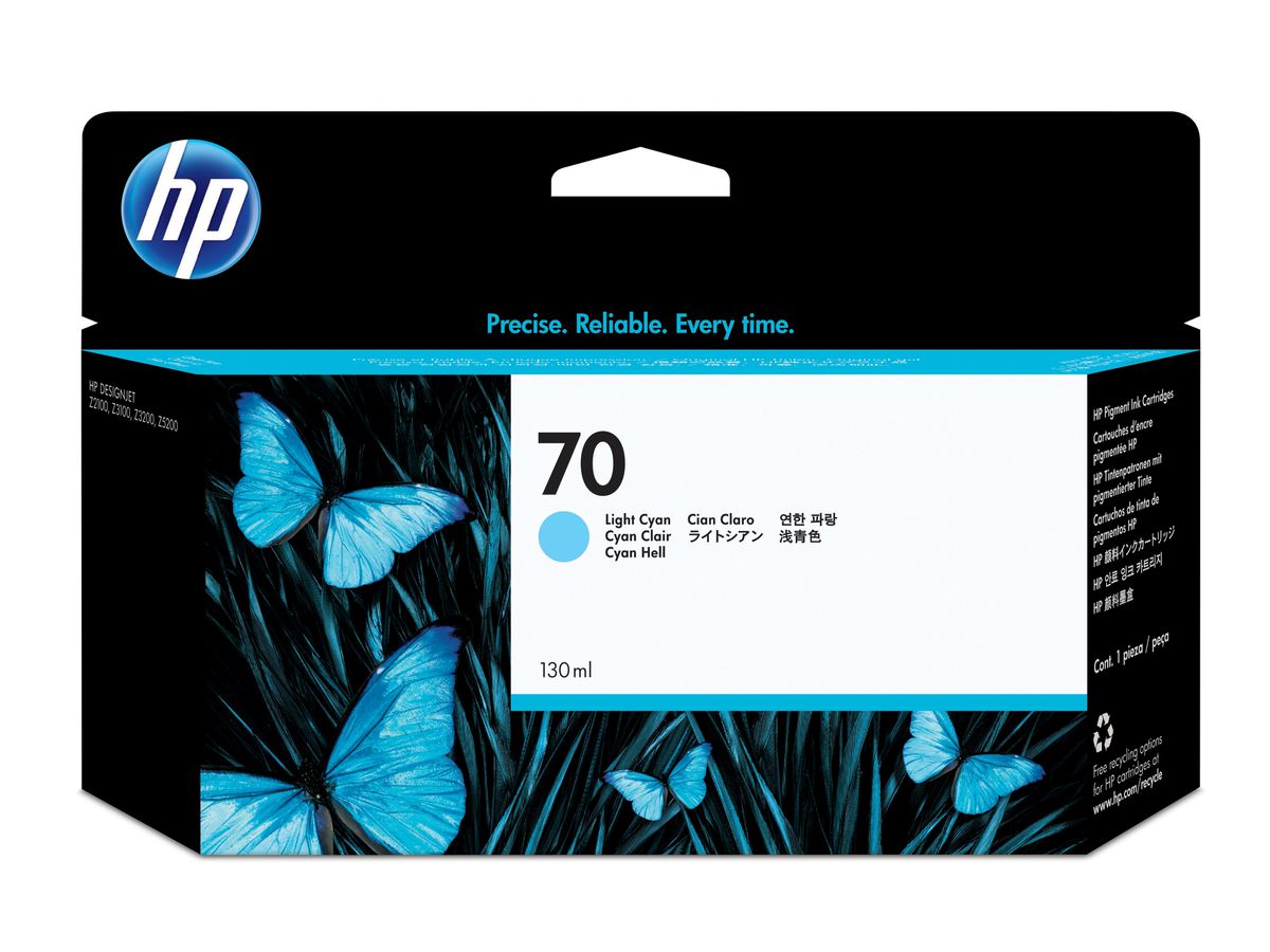 HP 70 cartouche d'encre cyan clair 130 ml