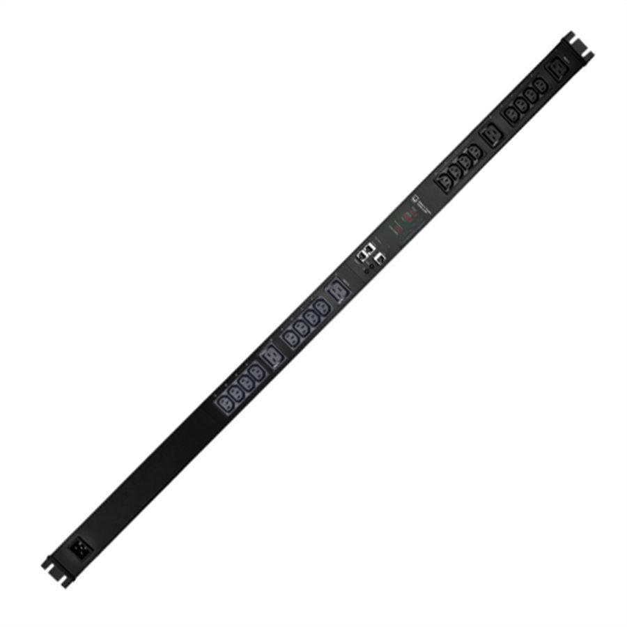 GUDE EPC 87-3300-18 PDU commutée et mesurée, 30 ports, verticale, 400V 3P , noir, 170 cm