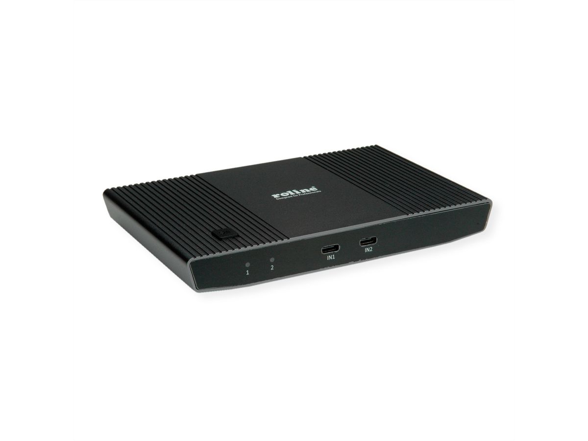 ROLINE Switch KVM, 2 PCs, HDMI 4K, USB
