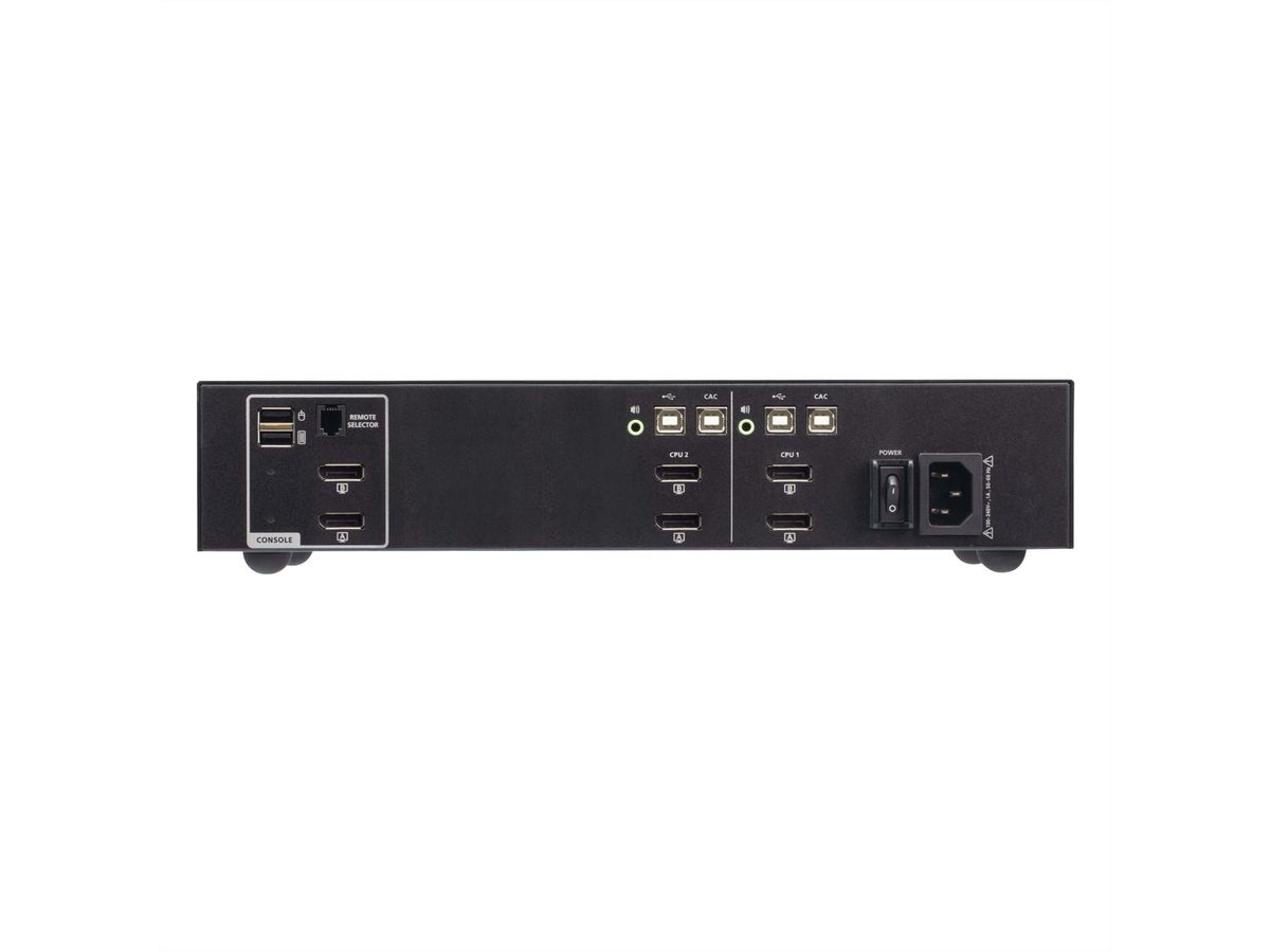 ATEN CS1142DP4C Commutateur KVM sécurisé DisplayPort à 2 ports USB et double affichage avec CAC