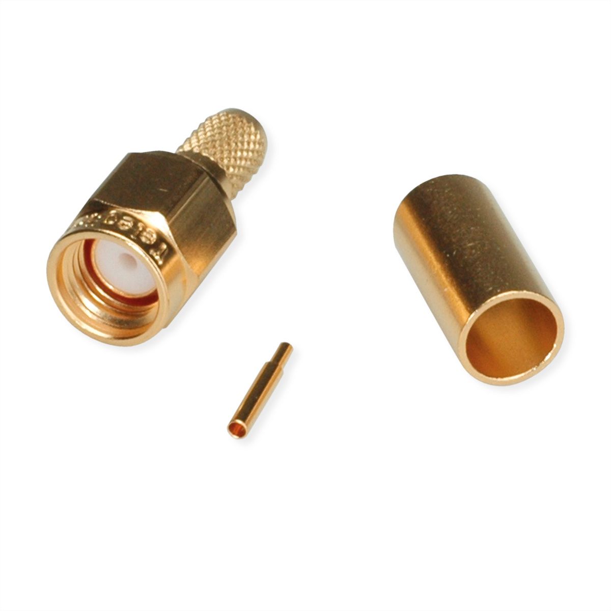 TELEGÄRTNER Connecteur à sertir SMA pour RG-58C/U, connexion à souder/sertir plaquée or