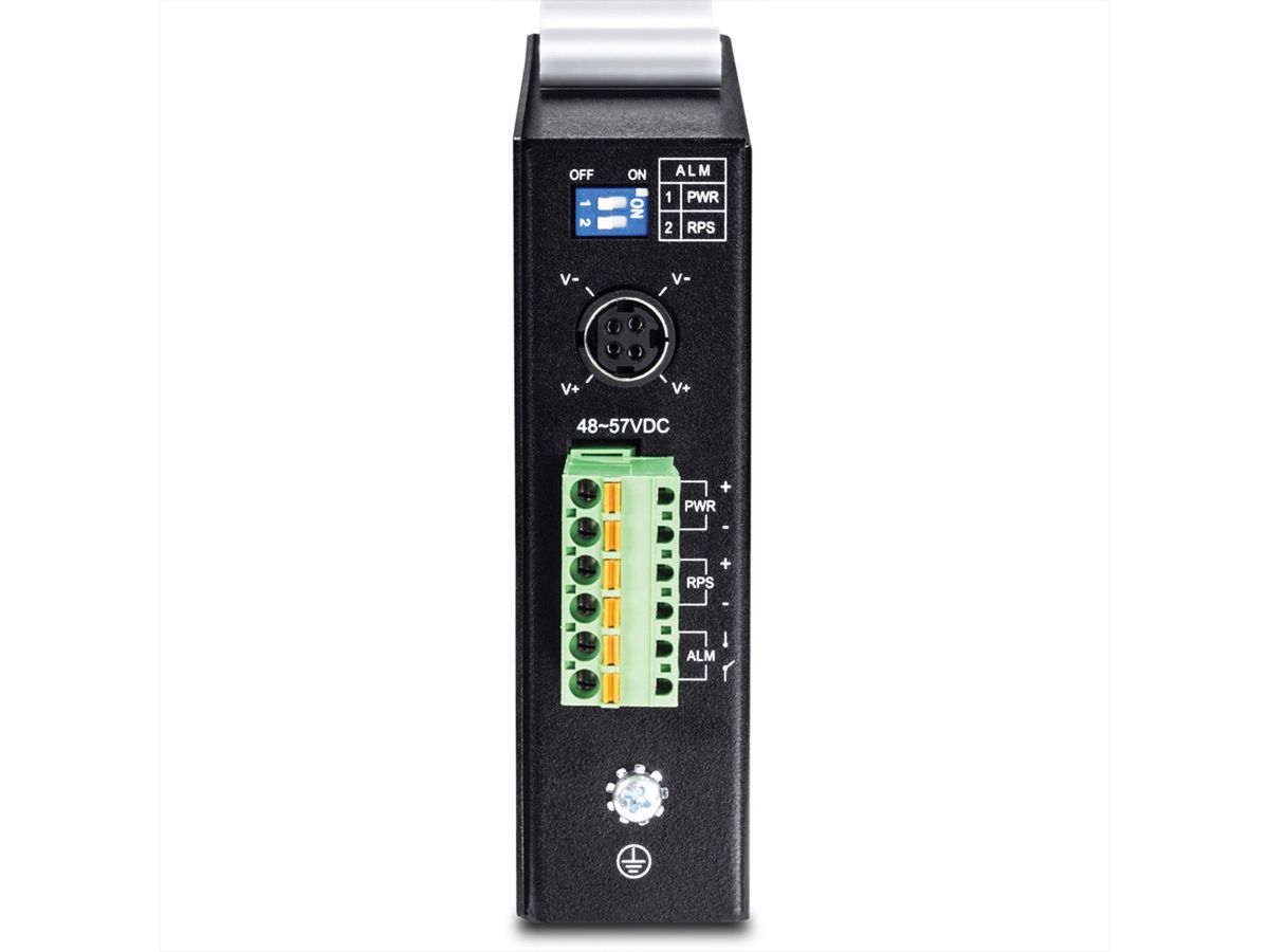 TRENDnet TI-PG541i Switch Rail DIN PoE+ Gigabit industriel de couche 2 à 6 ports