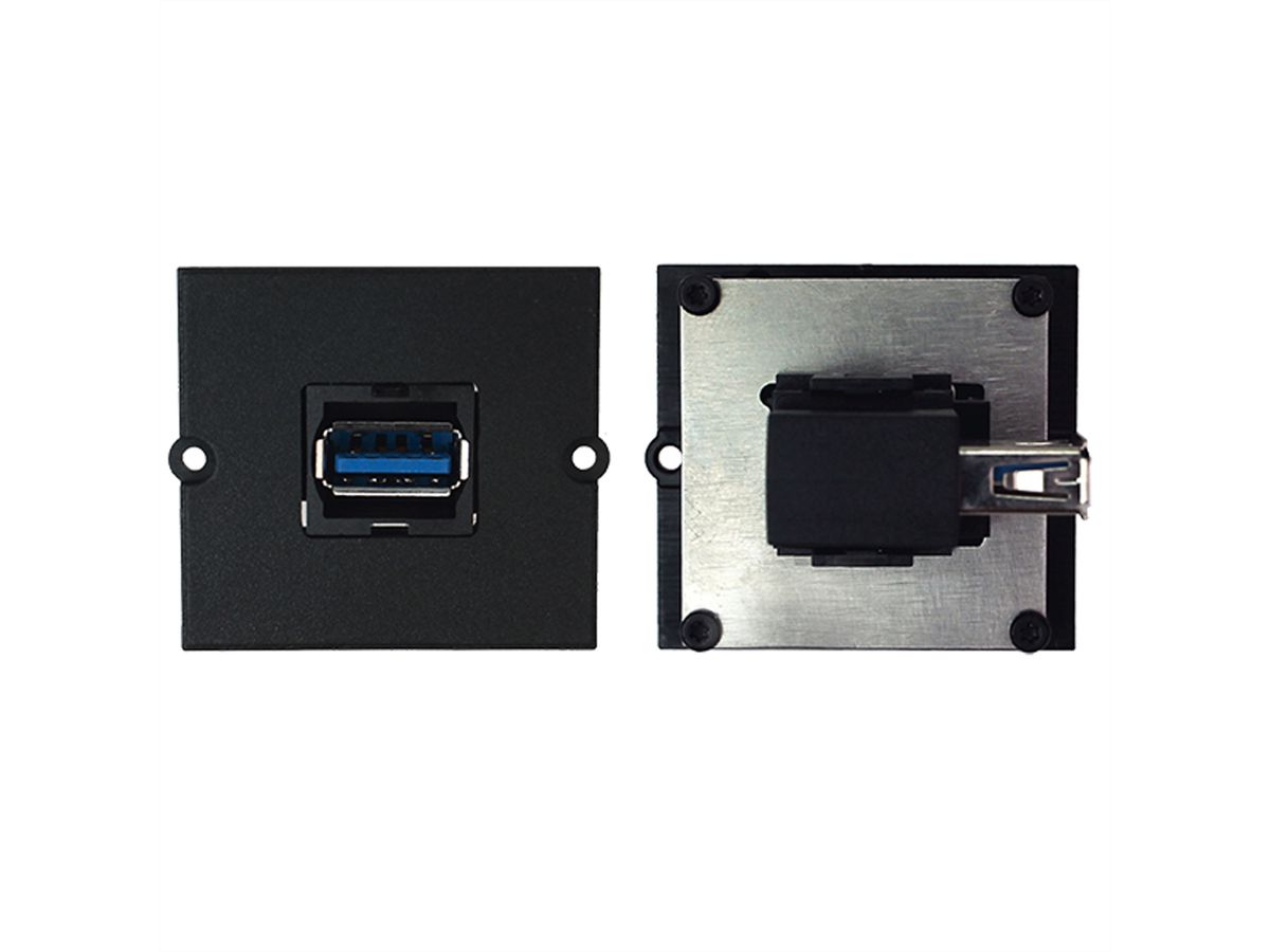 BACHMANN Cadre 1xUSB 3.0, Sortie sur côté à 90°