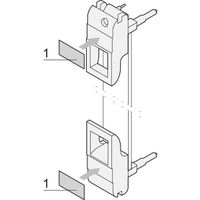SCHROFF Plug-In Unit Bande d'étiquettes pour poignée IEL, IET, feuille avec 210 pièces, 19 x 9,5 mm