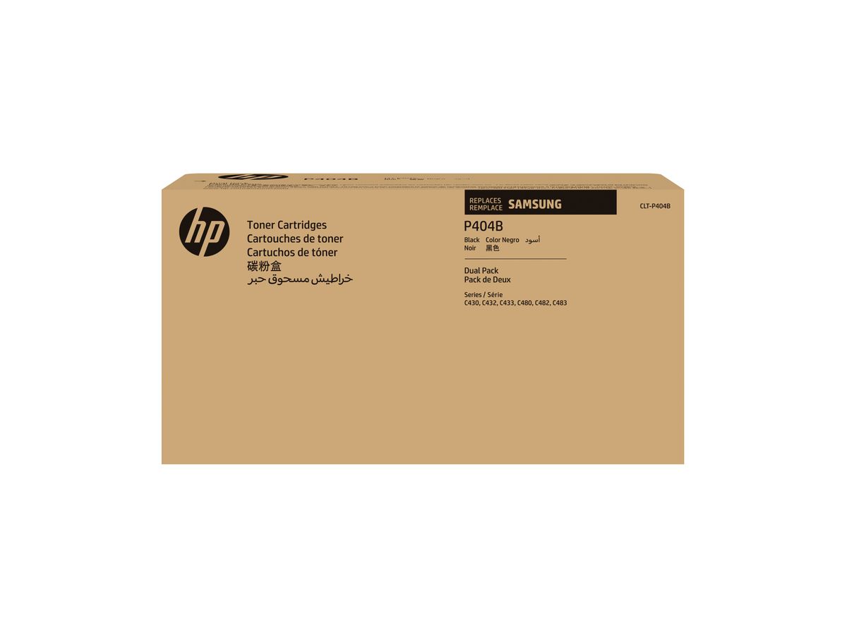 Samsung CLT-P404B Pack de 2 cartouches de toner noir authentiques
