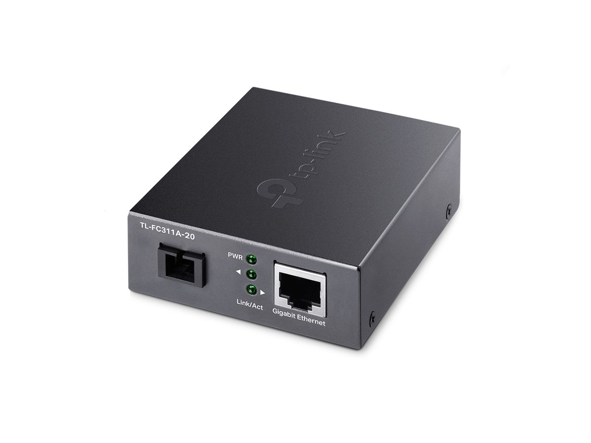 TP-Link TL-FC311A-20 convertisseur de support réseau 1000 Mbit/s 1550 nm Monomode Noir