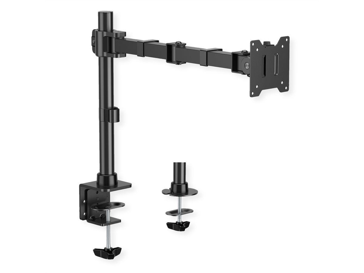 VALUE Support LCD lourd, montage sur bureau, 4 articulations, jusqu'à 20 kg
