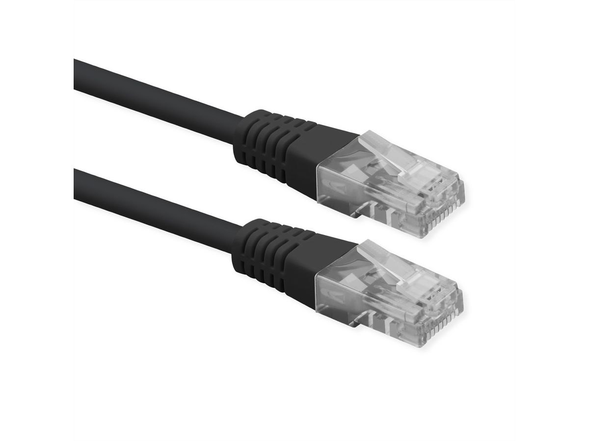 ROLINE Cordon Cat.6 (Classe E), UTP, PoE, noir, 2 m