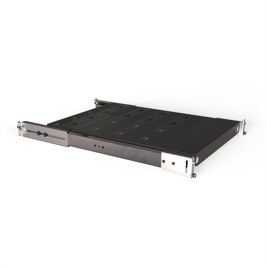 SCHROFF Tablette télescopique 19" pour Varistar, Novastar, Eurorack, 70 kg, RAL 7021, 553W 700D