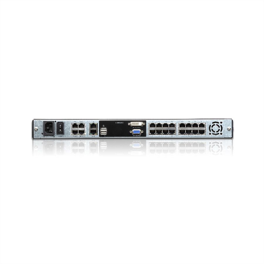 ATEN KL1116VN Commutateur KVM LCD 48cm à 16 ports Multi-Interface Cat 5 sur IP, FR-Layout