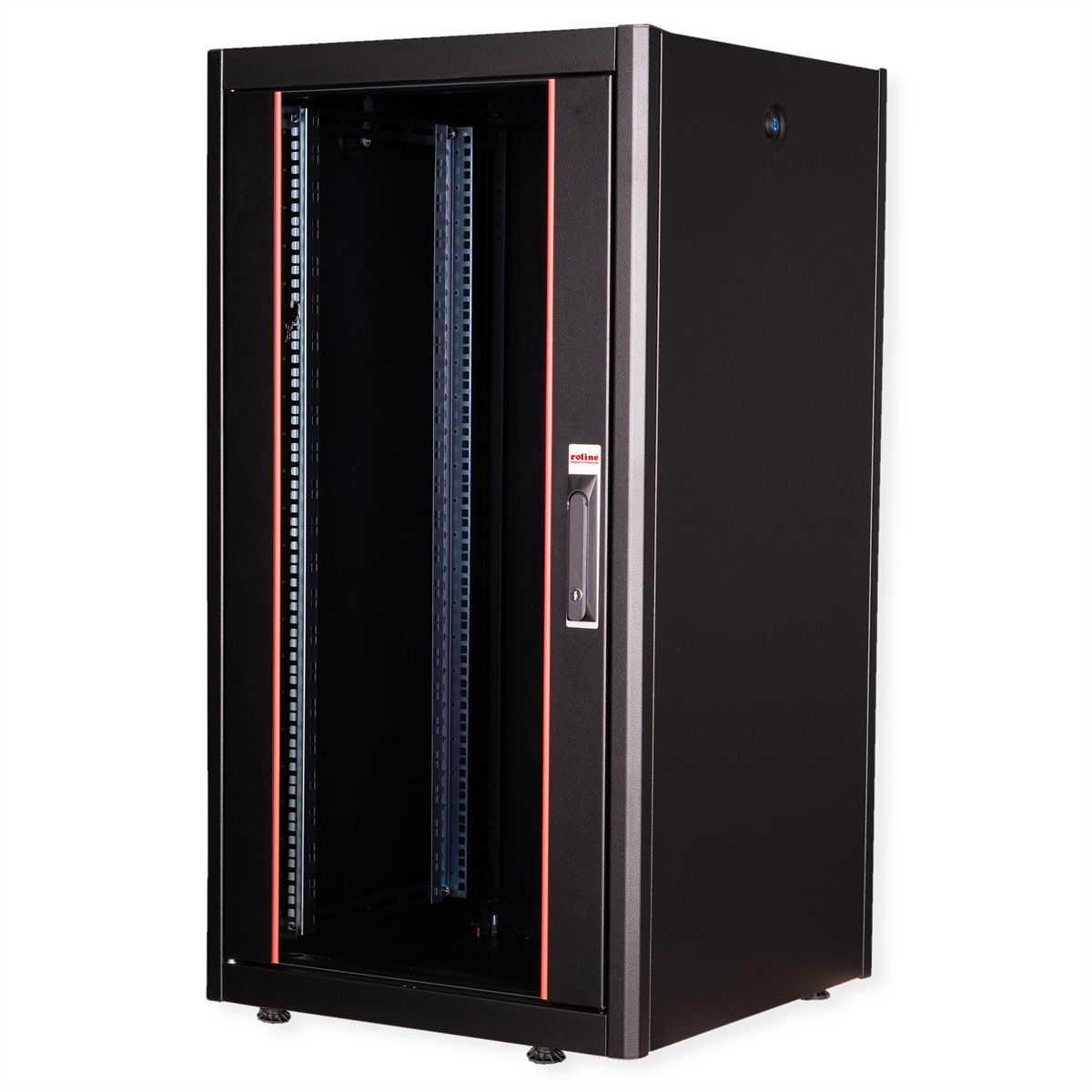 ROLINE 19" Baie réseau Basic 22U, 600x600 LxP Porte verre noir