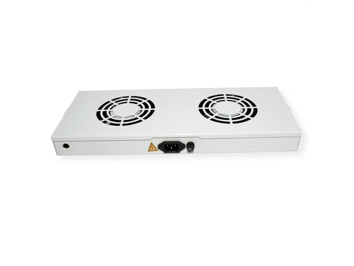 ROLINE 19" Unité de ventilation, 2 ventilateurs, ON/OFF, gris