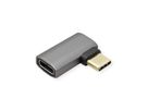 ROLINE Adaptateur USB4 Gen 3x2, Aluminium, coudé à 90°, plat, Type C, M/F, argent