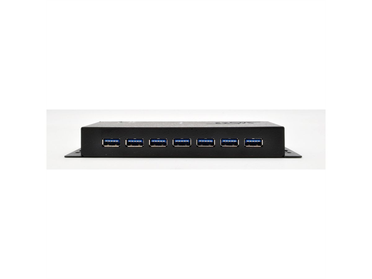 EXSYS EX-1188HMS-3 HUB USB 3.2 Gen1 à 7 ports, protection de surtension 15KV ESD et boîtier métallique