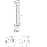 SCHROFF Face avant, profil en U, Refrofit Shielding, 3 U, 3 HP, 2,5 mm, alu, face avant anodisée, face arrière conductrice