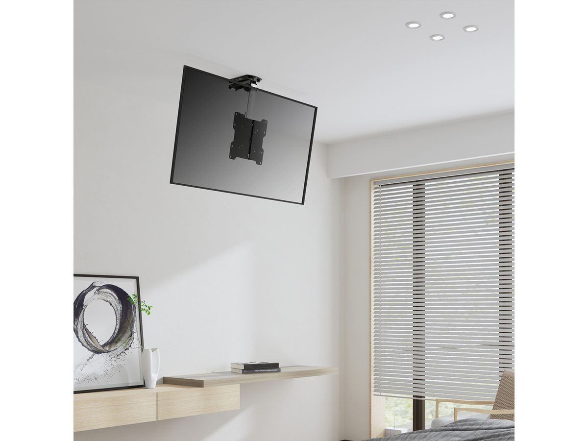 VALUE Bras pour TV, montage au plafond, pliable, 17-37", jusqu'à 20kg