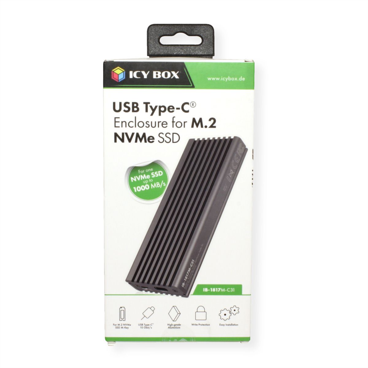 RaidSonic IB-1817M-C31 Boîtier USB C pour M.2 NVMe SSD